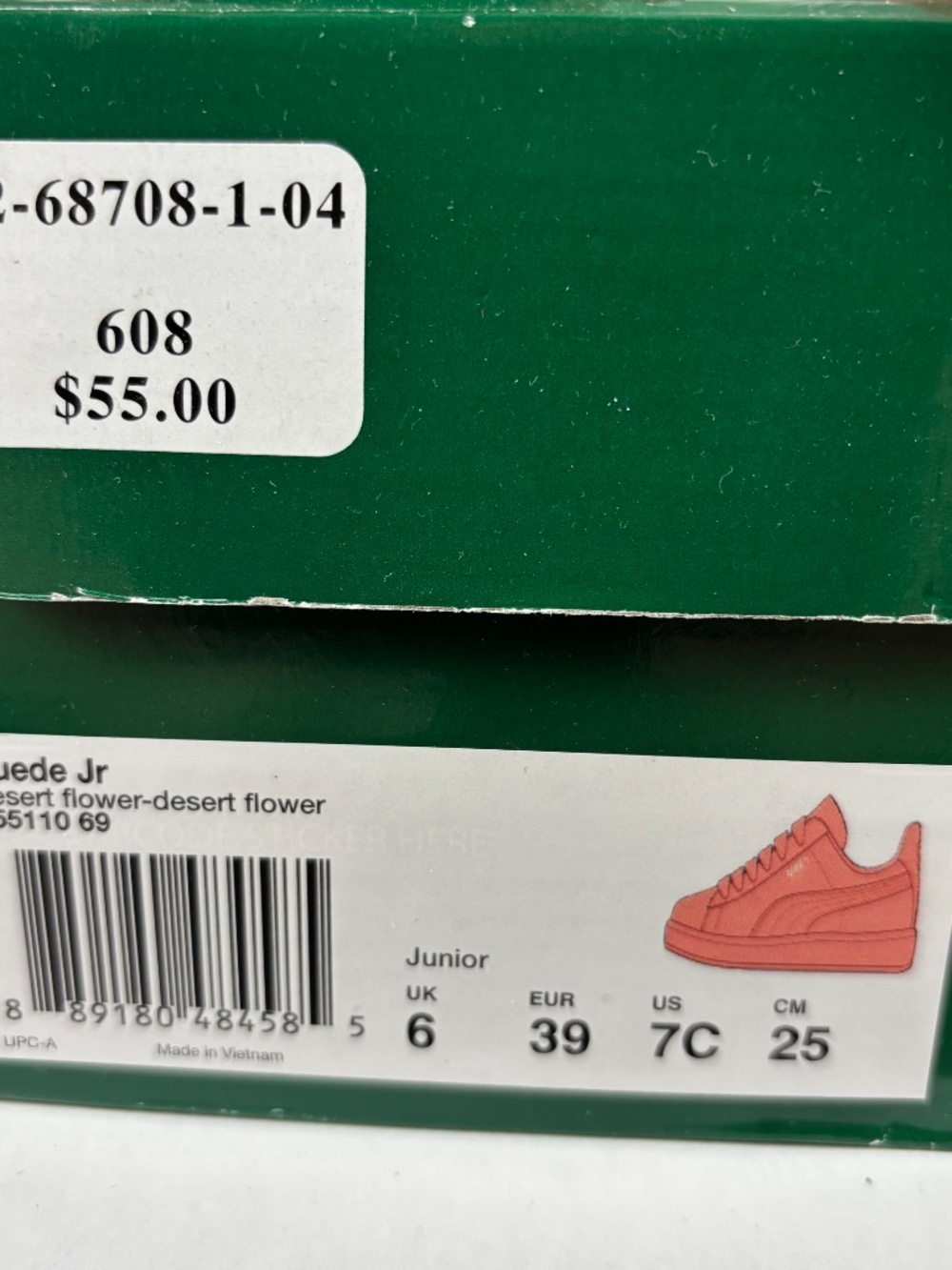 Puma, Suede, Skate/Court, Sneakers, Pale Pink/Samon Women's Size 8.5- 39 UK - Picture 12 of 12